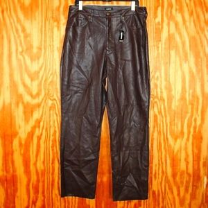 NWT Express Faux Leather Super High Rise Pants - Size 14R